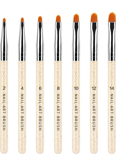 Hfambition 7 Parça Uv Jel Tırnak Fırçası Seti - Profesyonel Tırnak Sanatı Ve Ev Kullanıma Uygun