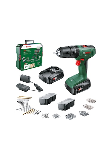 Bosch EasyImpact 18V-40 1.5Ah Çift Akü + 241 Parça Aksesuar Seti