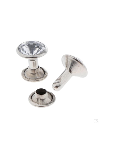 Mor 50 Adet Dekoratif Perçinler 7mm Kristal Rhinestone Çiviler Mobilya İçin Gotik Punk,