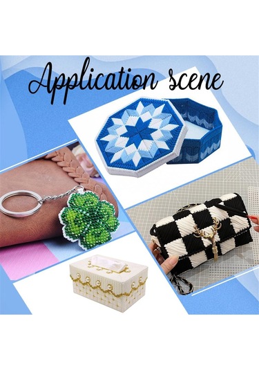 Plastik Kanvas Sayfa Kare Örgü Sayfa Siyah Plastik İğne Oyası