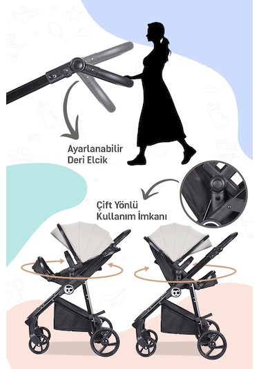 Bc 305 - Zeta Travel Sistem Bebek Arabası Gri