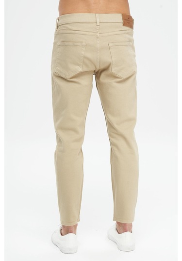Finn Bej Regular Tapered Fermuarlı Jean Pantolon E 4407-011 Bej