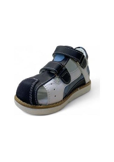 636 Bebek Deri Korseli Sandalet Lacivert/mavi Lacivert - Mavi