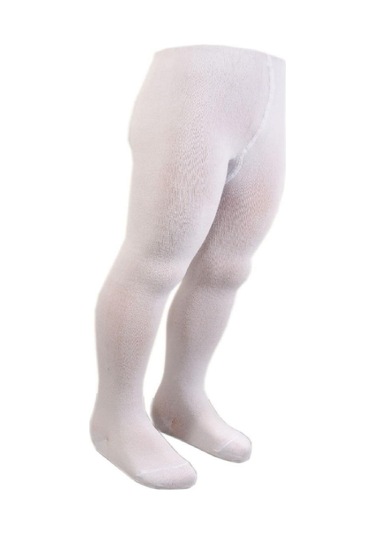 DESIGN PAMUKLU KÜLOTLU ÇORAP - 5 YAŞ-Beyaz