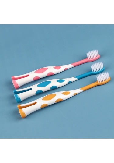 Flybuy Zürafa Set Sarı Saç Raoyı Mavi Kırmızı Karikatür İnce Fırçası Fırçası Diş Diş Çocuk Bebek Adet 3 + + / Bk