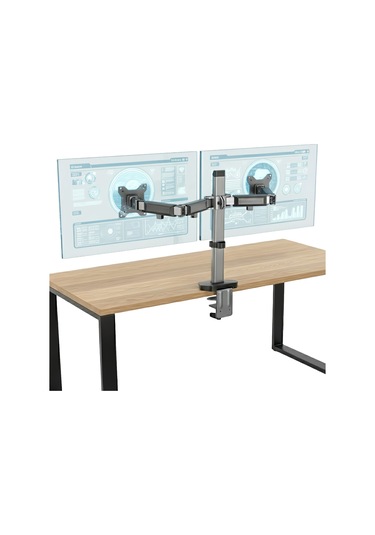 Npo Std55024s Basic 17"-32" Geniş Aralıklı Hareketli Vesa Çift Kol Monitör Tutucu