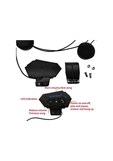 Novahub Bluetooth Kulaklık Motosiklet Kaskı İçin, Mikrofonlu, Müzik Ve Telefon Görüşmesi, Uzun Pil