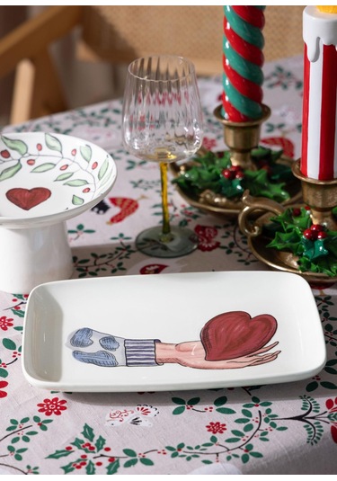 The Mia Luv Dikdörtgen Servis 33x21 Cm Çok Renkli