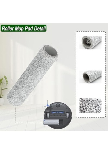 Ecovacs Deebot X8 Pro Omni Robot Süpürge İçin 1 Ana Fırça, 2 Silindir Paspas Pedi, 4 Hepa Filtre, 6 Toz Torbası, 6 Yan Fırça