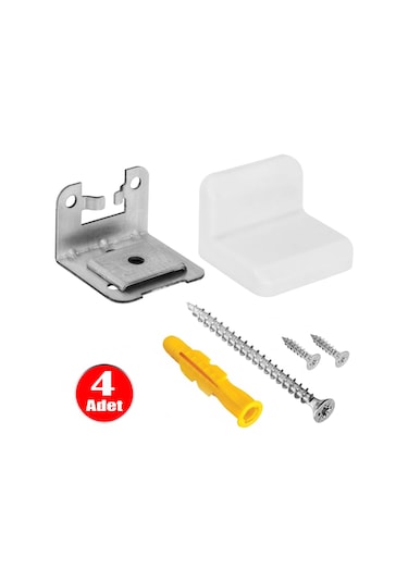 Aletçantam Dolap Askı Elemanı Montaj Köşe Bağlantı Seti - 4 Takım