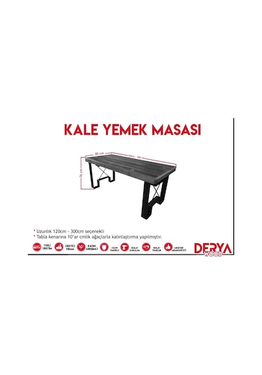 Deryawood Ahşap Yemek Masası-80x140