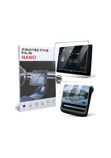 Willowhaven Tesla Model Y Juniper 2025 Parmak İzi Önleyici Nano Ekran Koruyucu Ön Ve Yolcu Ekranı İçin 2i