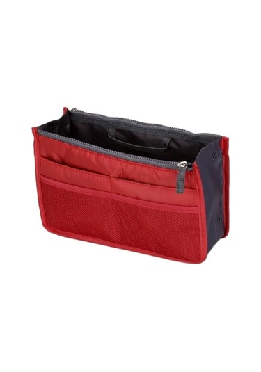 Rpxbguckarhg Kadın Seyahat Organizatör Çantası - Büyük Astarlı Makyaj Ve Kozmetik Çantası - Tote Model Koyu Gri