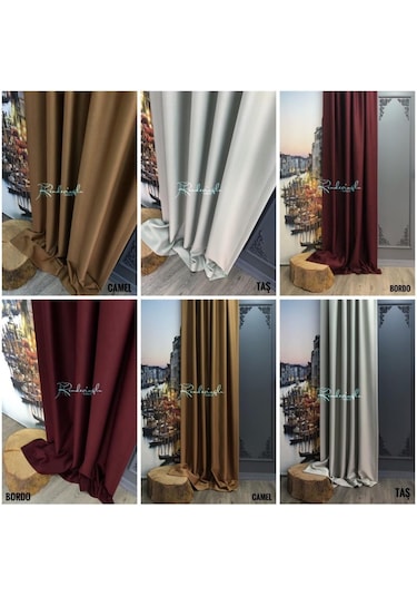 Brillant Blackout Karartma Işık Geçirmez Fon Perde 19 Renk Seçene