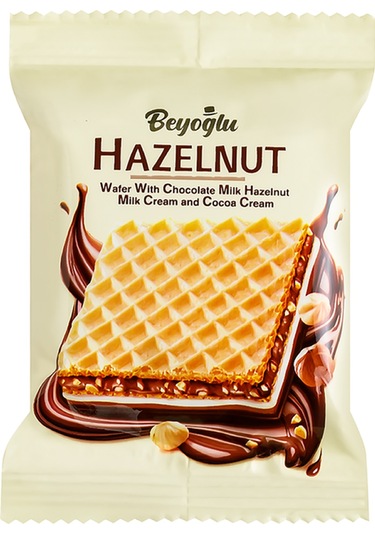 Hazelnut Altı Çikolata Kaplı Fındıklı Kare Gofret 30 Gr 24 Adet