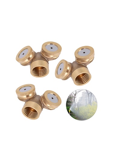 Shineyee 3 Adet Bakır Tarım Sulama Spreyi, G1/2 Dn15 Teli, 2 Başlı Yüksek Basınçlı, Atomizasyon Etkili, Bahçe Zirai Sulama İçin