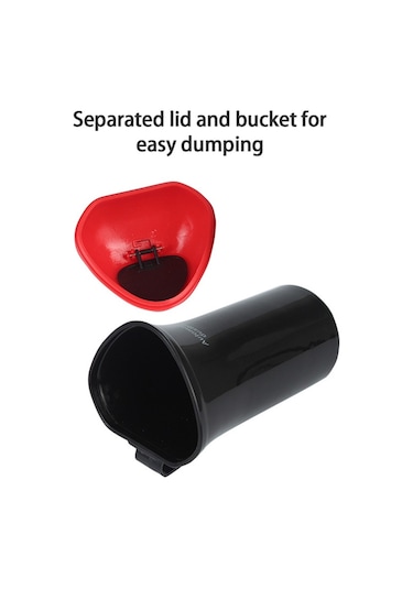 Cbtx Mini Araç Çöp Kovası İtmeli Kapak Tasarımı Araç Kapısı Bardak Tutucu Koltuk Arkası Plastik Çöp Kovası - Safir