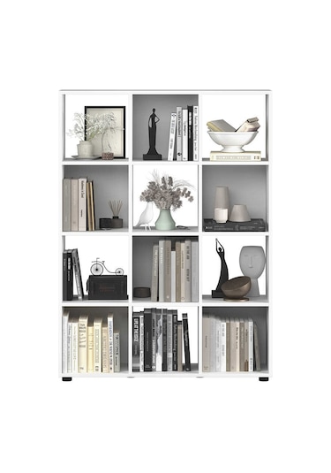 Cubic Kitaplık Beyaz 104x140,5x30 Cm Beyaz