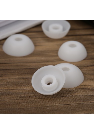 Kosona Bt Kulaklıklar İçin 3.0mm İç Çaplı Silikon Uyum, Gürültü Yalıtımı, S-m-l 3 Çift 6 Adet Beyaz