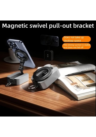 Cordial Siyah Manyetik Araç Telefon Tutucu - Seyahat Ve Ev Kullanımı İçin Ayarlanabilir