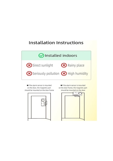 Sones 4'ü 1 Arada Kapı Mıknatısı Buzdolabı Gecikmeli Kapı Kapanma Zili Hırsızlık Önleme Alarmı 3v
