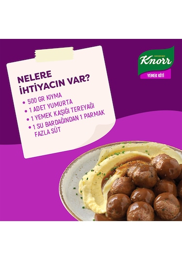 Knorr Yemek Kiti İsveç Usulü Gravy Soslu Köfte 150 G