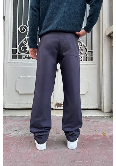 Flaw Basic Regular Gabardin Pantolon Füme Füme