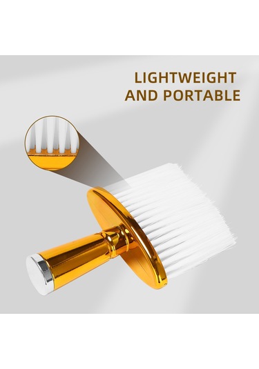 Yumuşak Saç Fırçası Boyun Yüz Duster Kuaförlük Saç Kesme Temizleme Fırçası Berber Salonu Kuaförlük Araçları-altın
