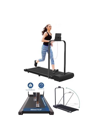 Relax Uzaktan Kumandalı Katlanabilir Portatif Yürüme ve Koşu Bandı - 12 KM Hız