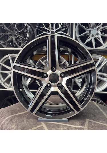 17 İnç 5x112 Vito Viano Golf Jetta Siyah Elmas Kesim Jant Modeli