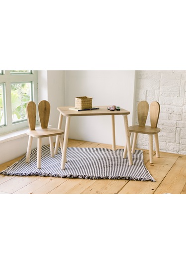 The Kids 1 Masa + 2 Sandalye (Çocuklar için Yaz-Sil Montessori Aktivite ve Etkinlik Masa Sandalye Takımı)