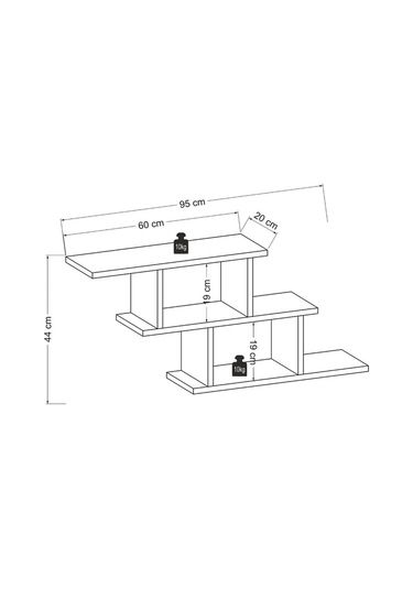 Funda Duvar Rafı Beyaz