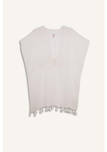 Defacto Beyaz Şifon Kimono-fall İn Love Z9958az25smwt16 Beyaz