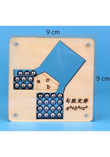 Pisagor Teoremi Deney Seti Mini 9cm X 9cm Öğrenci Modeli Demonte