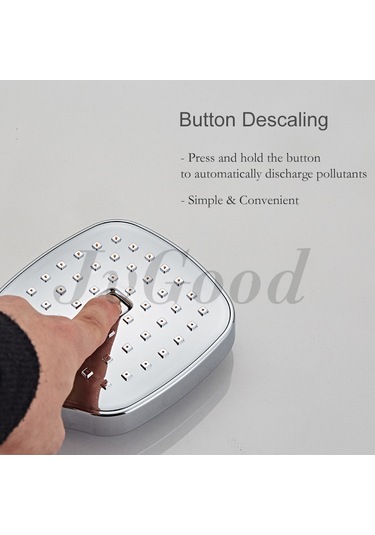 Jvgood Kendi Kendini Temizleyen Duş Başlığı Yüksek Basınçlı Jet Seti Banyo 1.5m Çelik Hortum İle Abs Kaplama