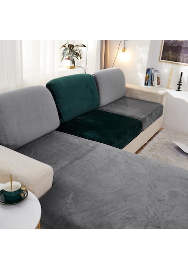 Lacivert Kalın Kadife Kanepe Örtüsü Düz Renk Kanepe Minder Örtüsü Elastik Slipcover Her Kanepe Örtüsü Yemek Koltuk Örtüsü 56980649
