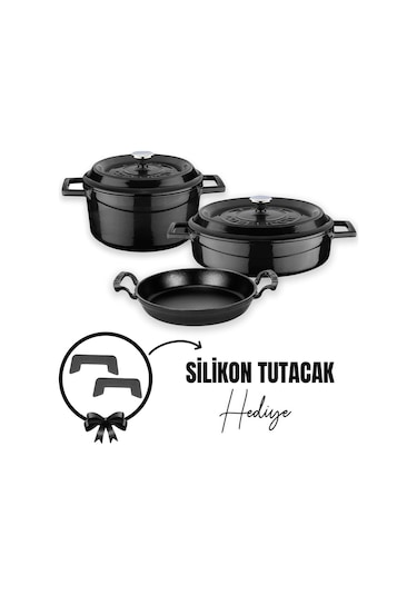 Lava Döküm 3x Trendy Serisi 6 Parça Tencere Seti 001