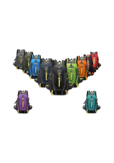 Pazly 40l Dayanıklı Seyahat Sırt Çantası Kamp Yürüyüş Dizüstü Bilgisayar Günlük Sırt Çantası Trekking Tırmanma Sırt Çantaları Erkekler Kadınlar İçin Altın