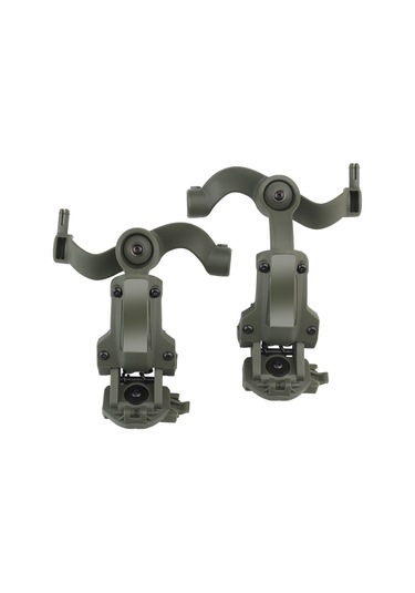 Vkemall Kask Kulaklık Rayı Montaj Aksesuarları Seti Gürültü Azaltma Taktik Kulaklık Rayı Yeşil