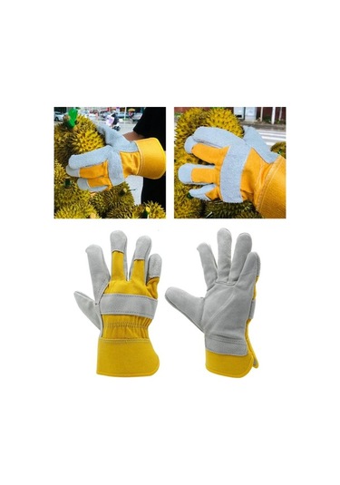 Trendooze Suntek Durian Eldiveni, Diken Dayanıklı Sarı Eldiven