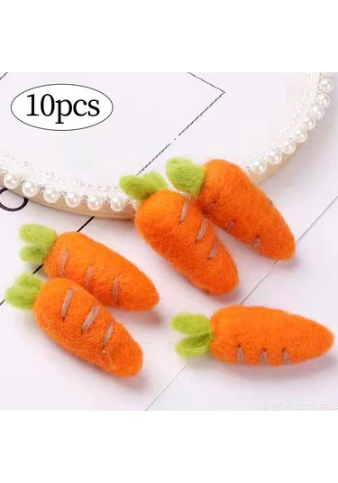 Dolıty 10 Havuç Süs Dıy El Sanatları Bitmiş Ürün Yün Keçe