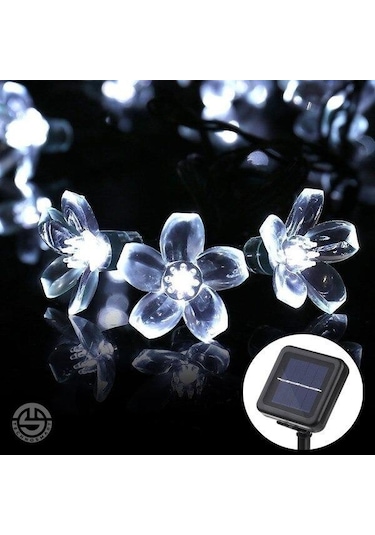Technosmart 30 Ledli Solar Çiçekli Beyaz Işık Bayçe Aydınlatma De