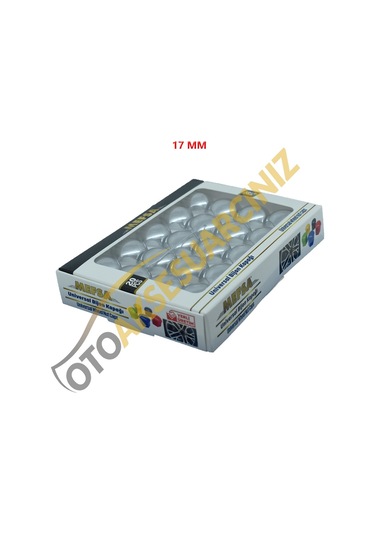 A Kalite Mefsa Bijon Kapağı Düz 17 Mm Krom 20 Li Set