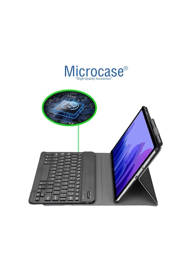 Samsung Uyumlu Tab A7 T500 Bluetooth Klavyeli Standlı Kılıf - BKK1