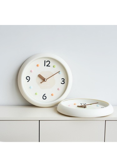 Homyl Modern Duvar Saati Dekoratif Saat Yuvarlak Minimalist Yeşil