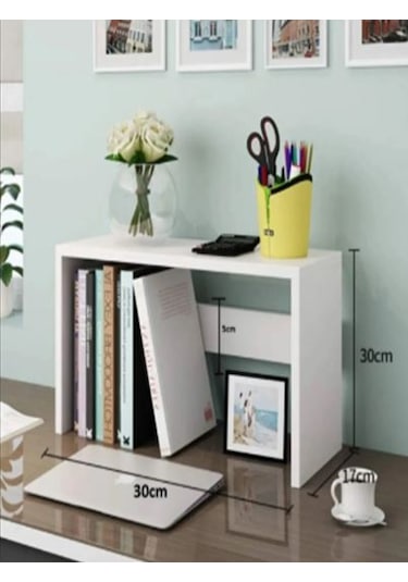 Mini Kitap Rafı Masa Düzenleyici Organizer Çalışma Masası