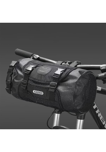 Willowhaven 3-7l Bisiklet Gidon Çantası - Siyah Dayanıklı Pvc Depolama Kesesi Ayarlanabilir Kayışlar Haki
