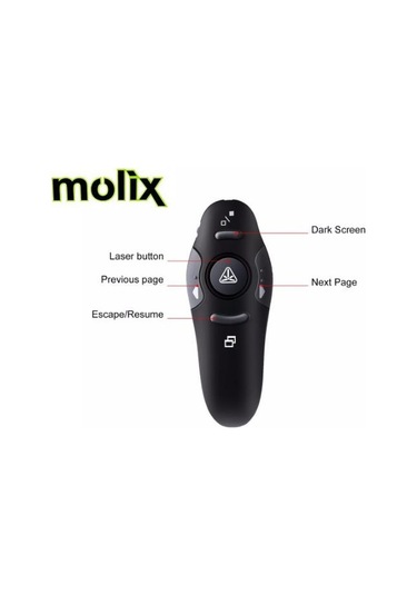 Molix 2.4 Ghz Kablosuz Taşınabilir Usb Powerpoint Sunum Kumanda