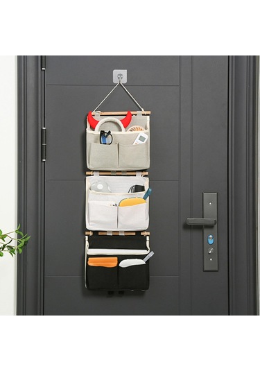 Suntek Magideal Duvara Montaj Pratik Saklama Çantası 3 Cepler Siyah