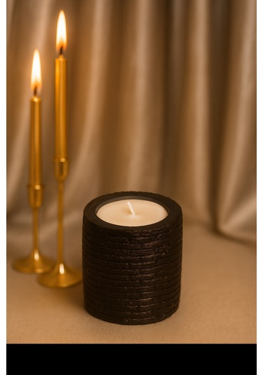 Dekoratif Kokulu Mum Home Siyah Home